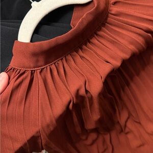 Adiva Terracotta Pleated Top